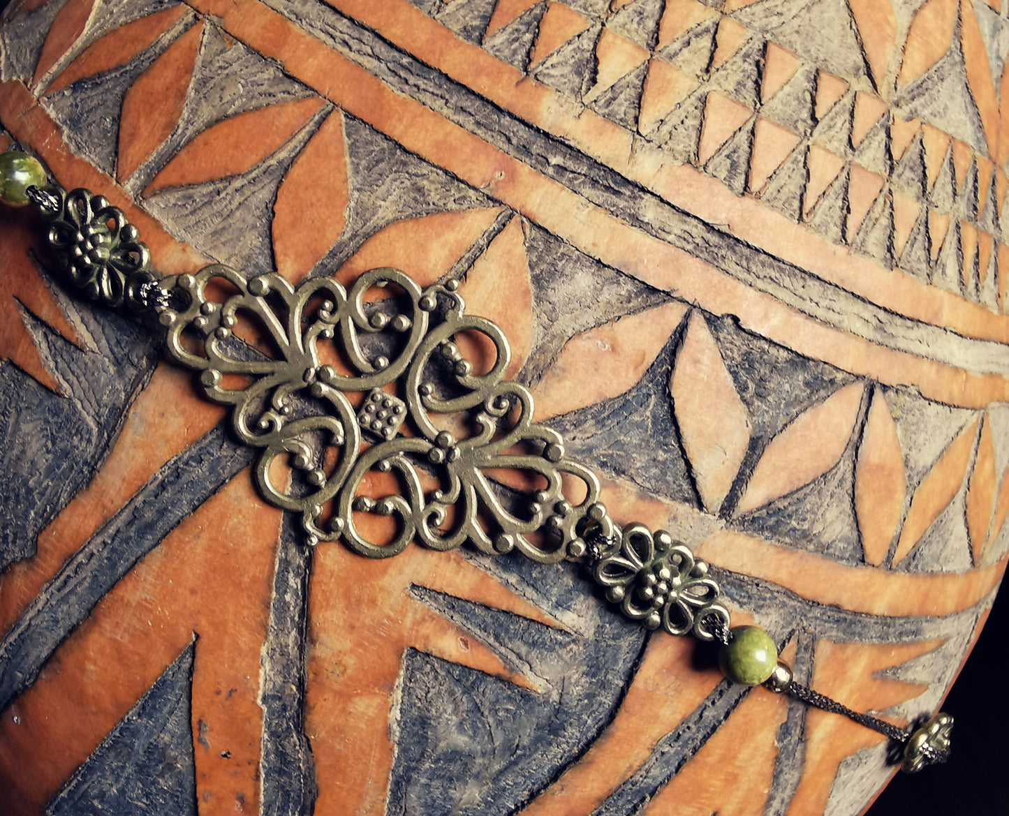 GAYA ELEMENTS – 3-in-1 Headband, Necklace & Choker with Unakite