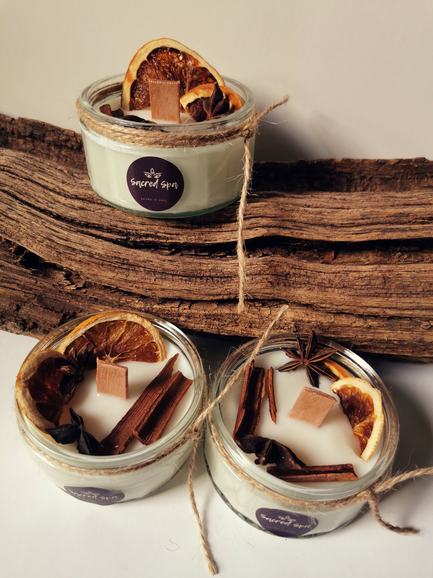 Orange & Cinnamon Rustic Candle - SMALL