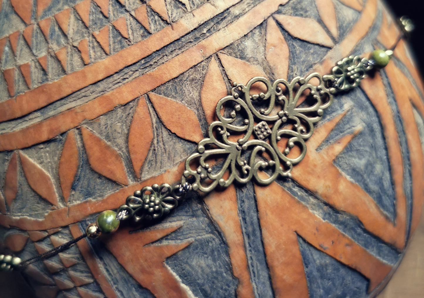 GAYA ELEMENTS – 3-in-1 Headband, Necklace & Choker with Unakite