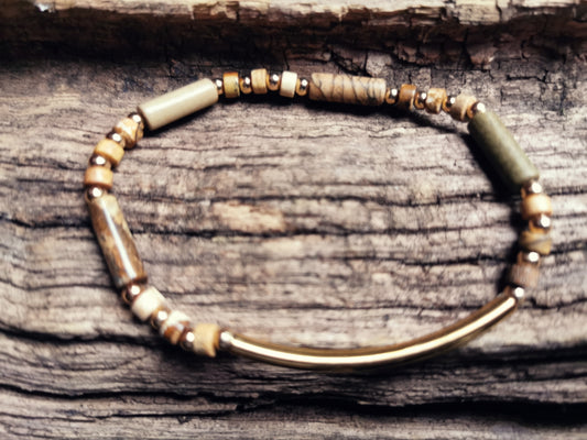 Picture Jasper Bracelet - Stability, Presence & Inner Strength