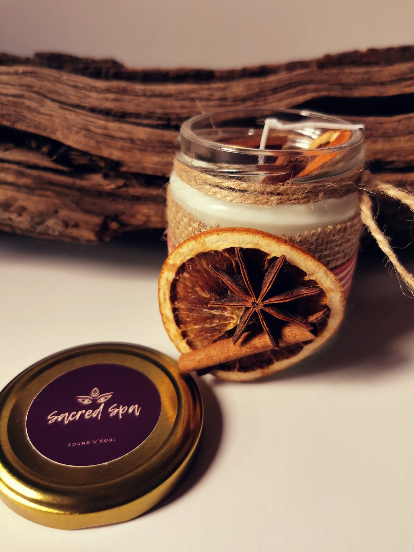 Orange & Cinnamon Rustic Candle