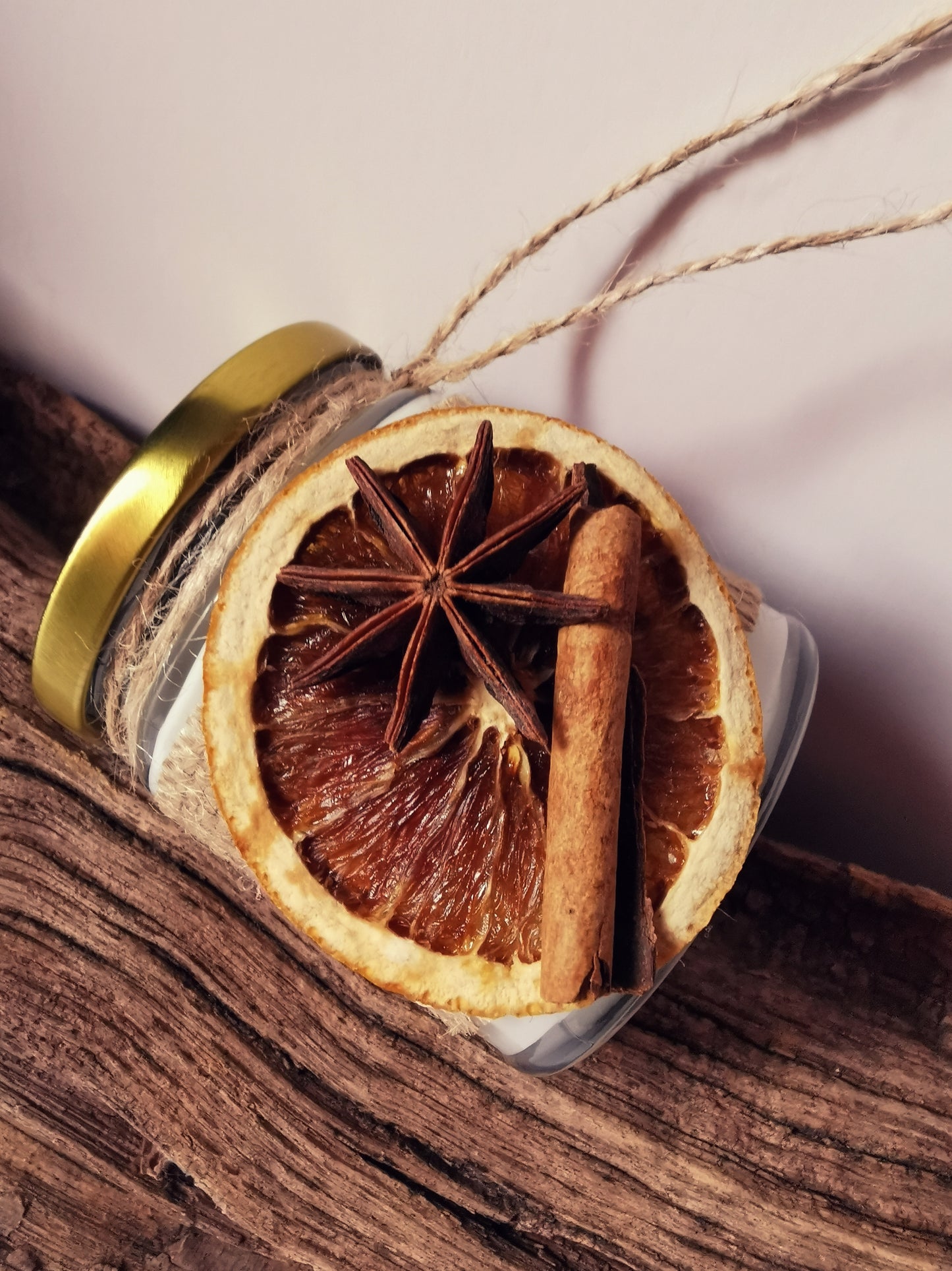 Orange & Cinnamon Rustic Candle