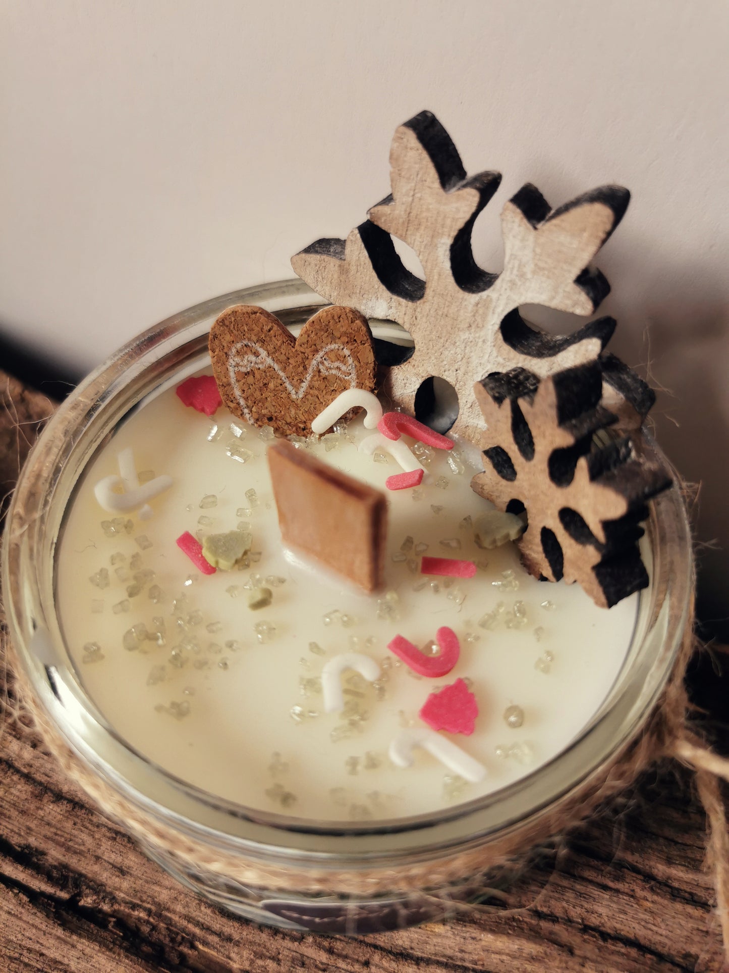 Gingerbread Man Rustic candle-SMALL