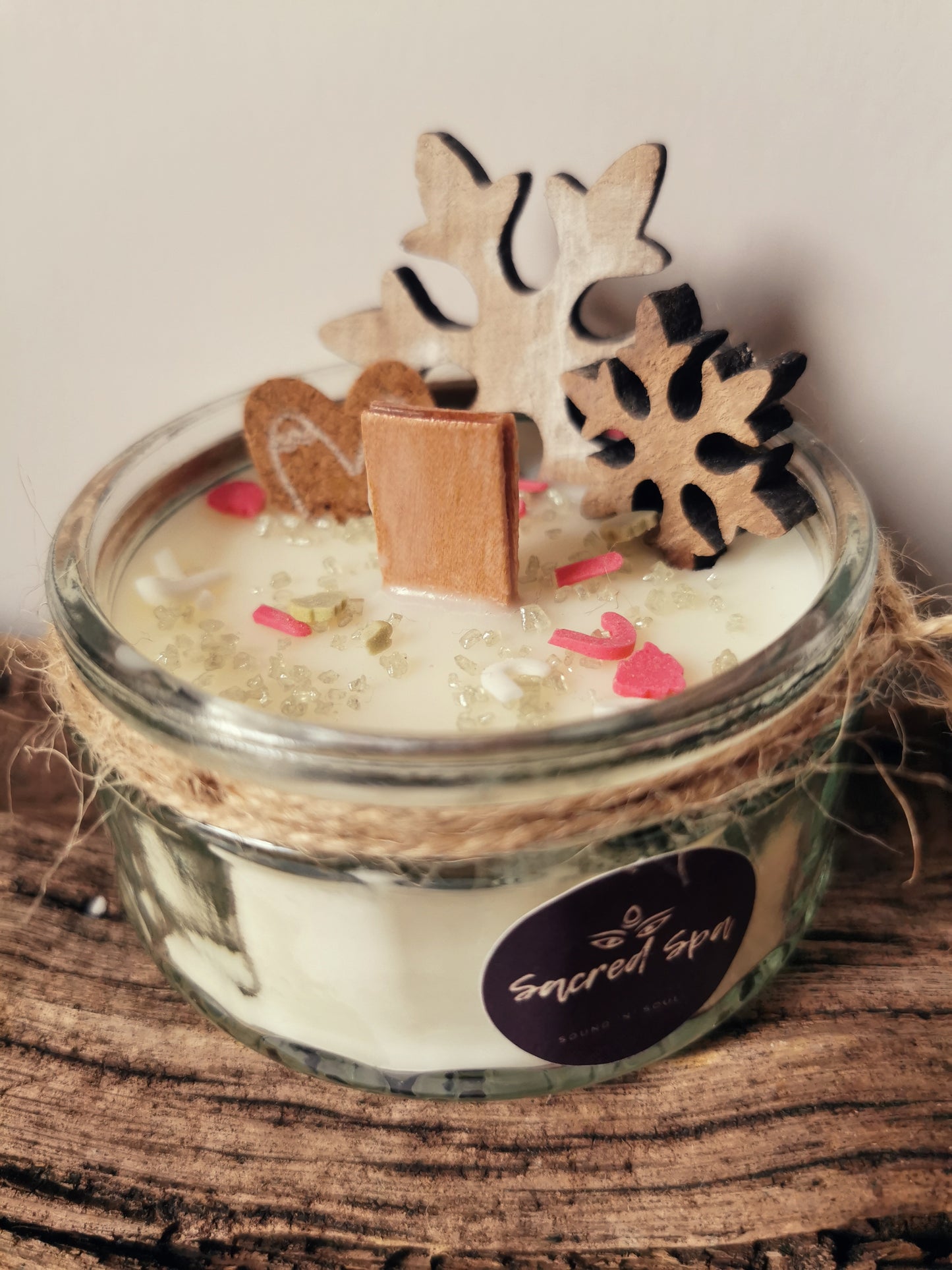 Gingerbread Man Rustic candle-SMALL