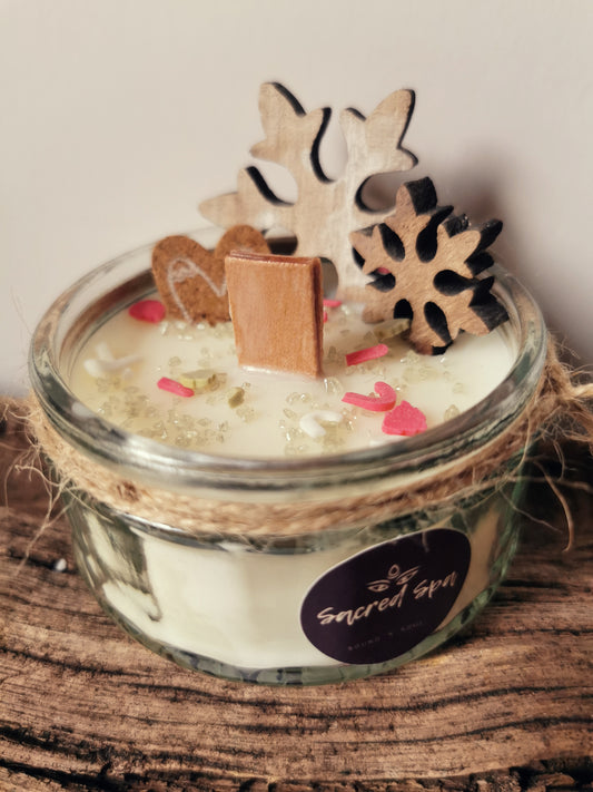 Gingerbread Man Rustic candle-SMALL