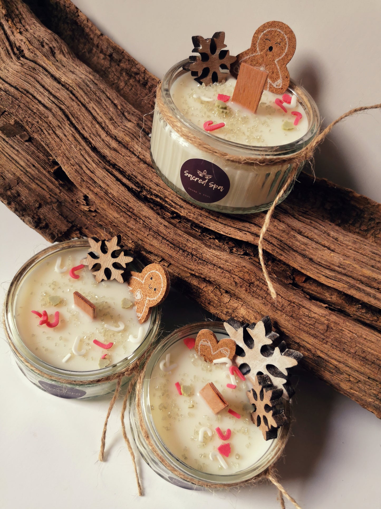 Gingerbread Man Rustic candle-SMALL