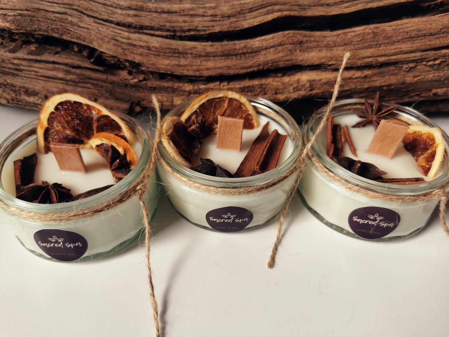 Orange & Cinnamon Rustic Candle - SMALL