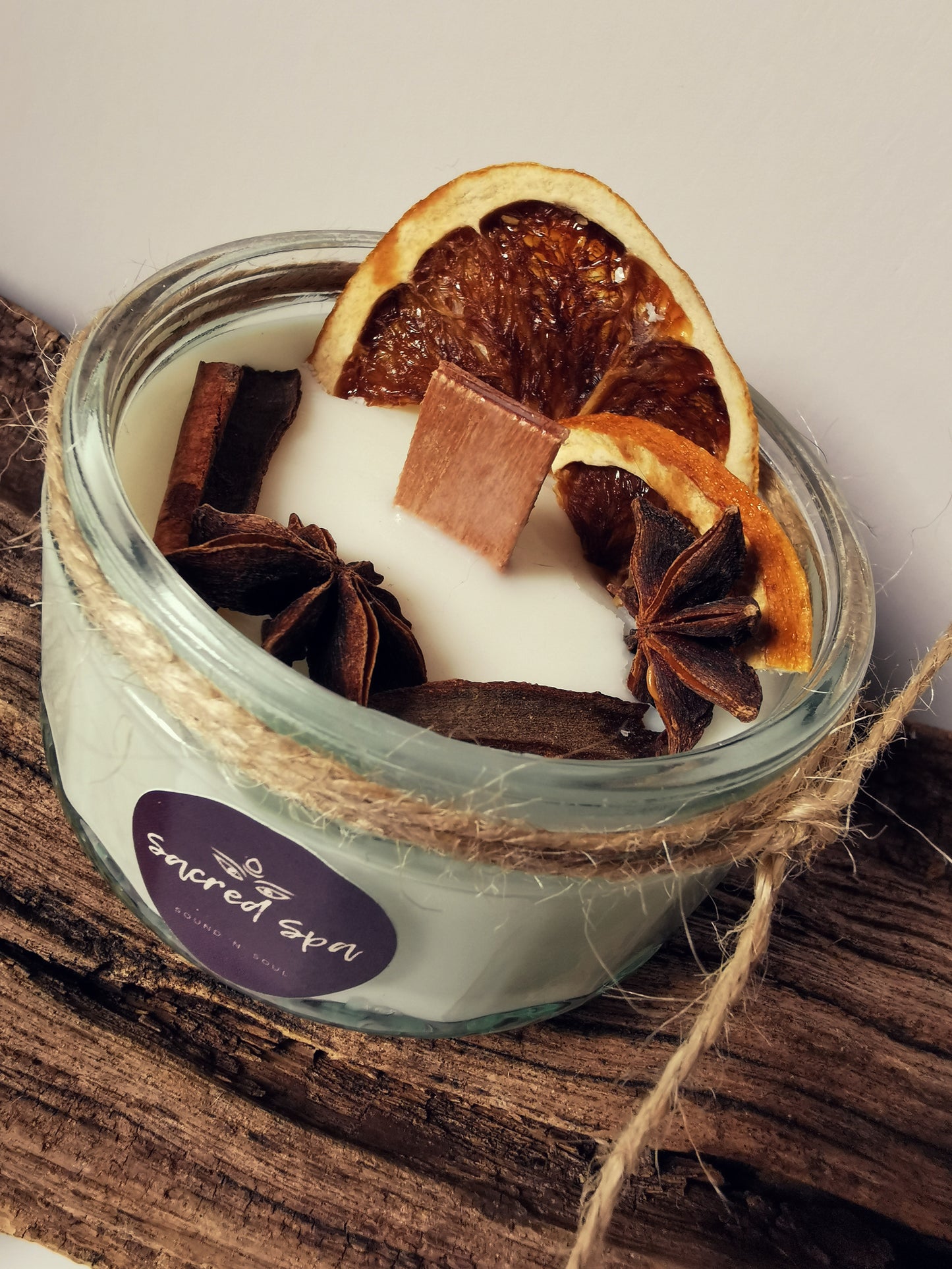 Orange & Cinnamon Rustic Candle - SMALL