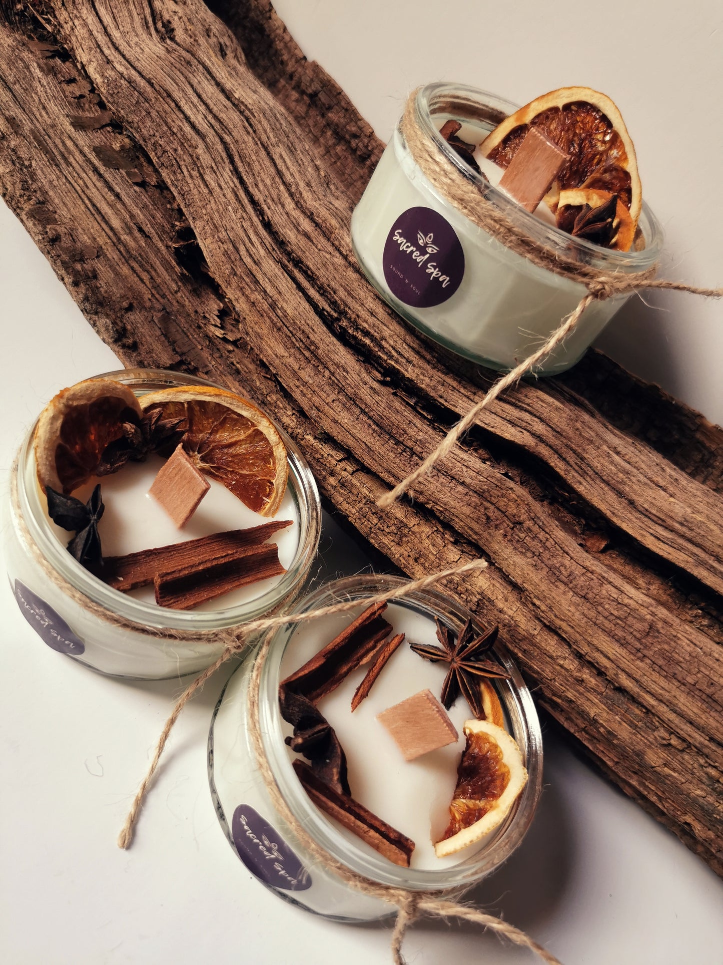 Orange & Cinnamon Rustic Candle - SMALL